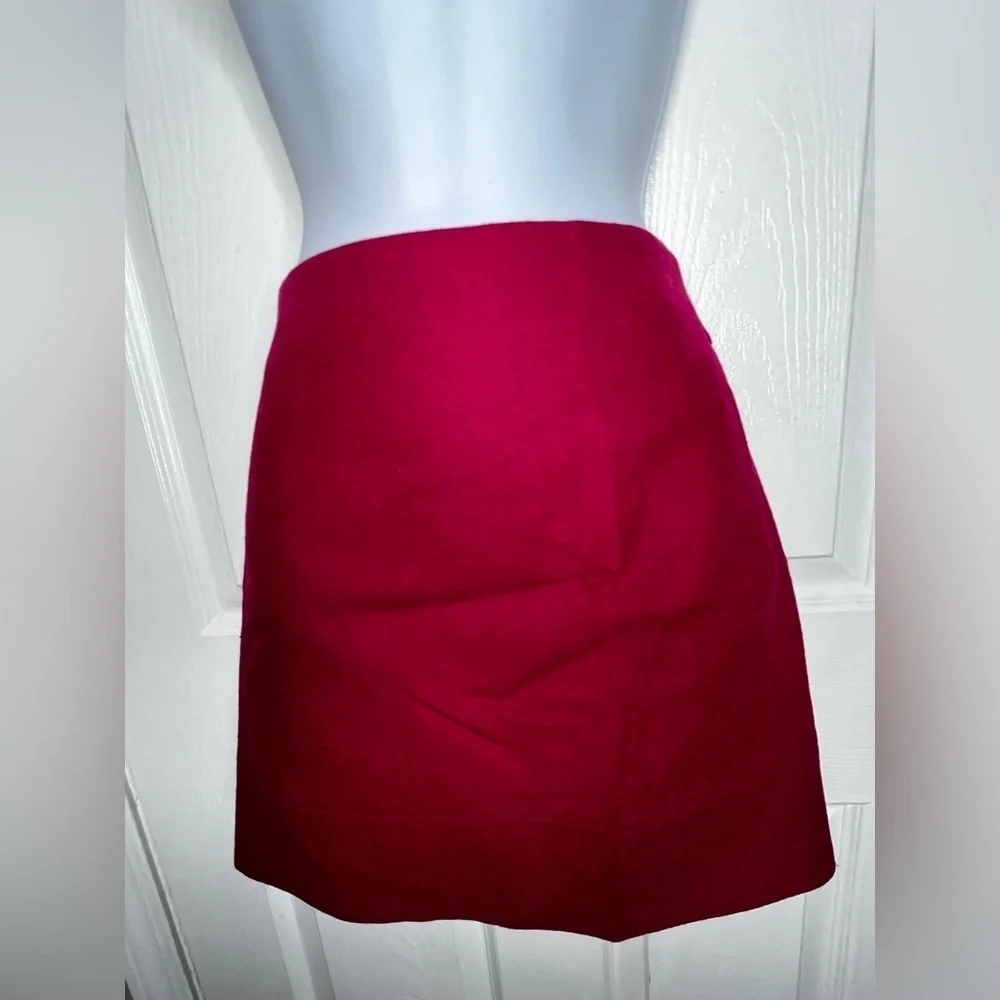 Vtg J. Crew Women’s 4 Hot Pink Wool A-Line Classic Mini Skirt S
